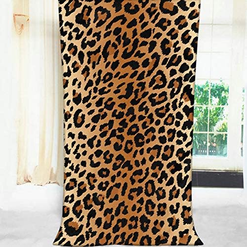 Moslion Soft Bath Towel Leopard Pattern 64x32 Inches