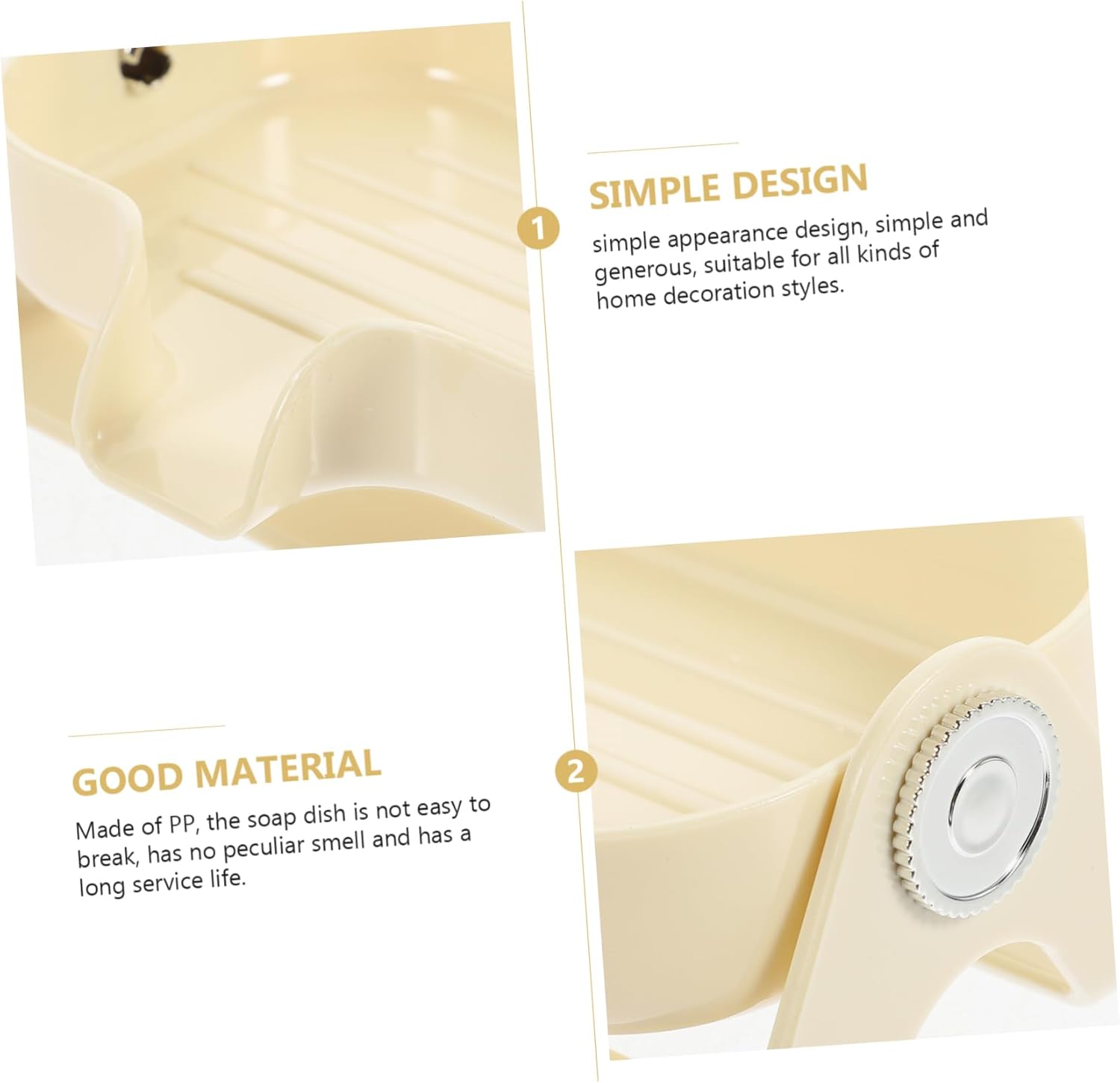 LIFKICH Bathroom Soap Dish Modern Self-Draining Holder 1