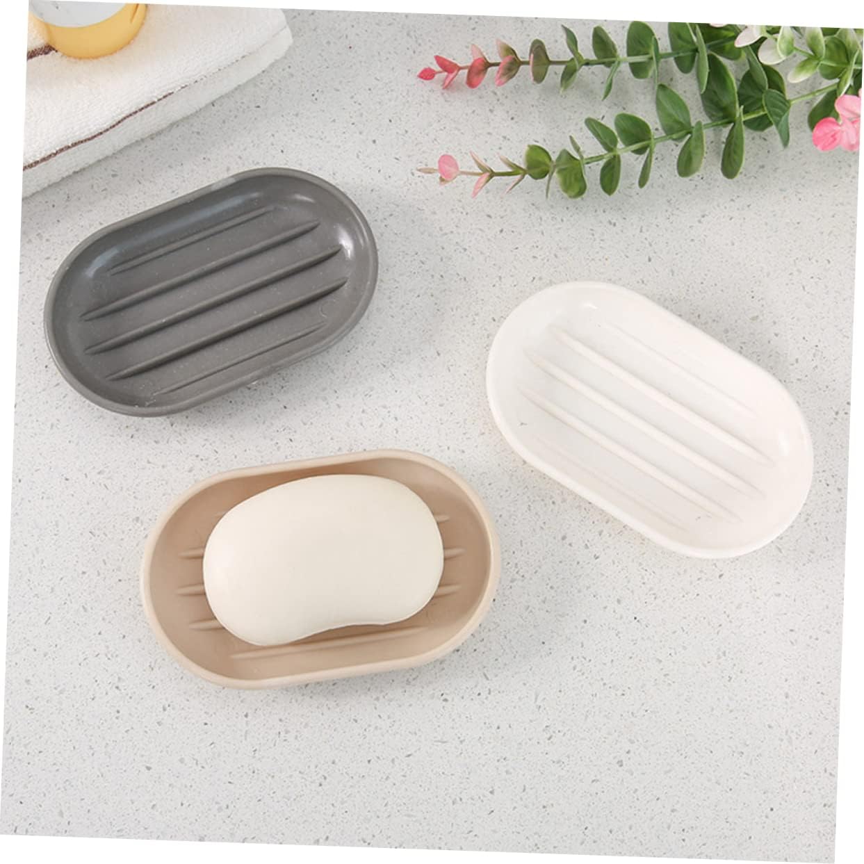 Elegant Beige Soap Holder for Bathroom 1