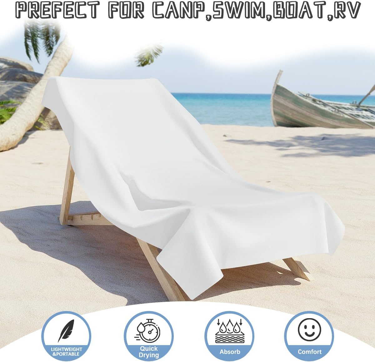 Custom Personalized Beach Towel with Photo and Text 1