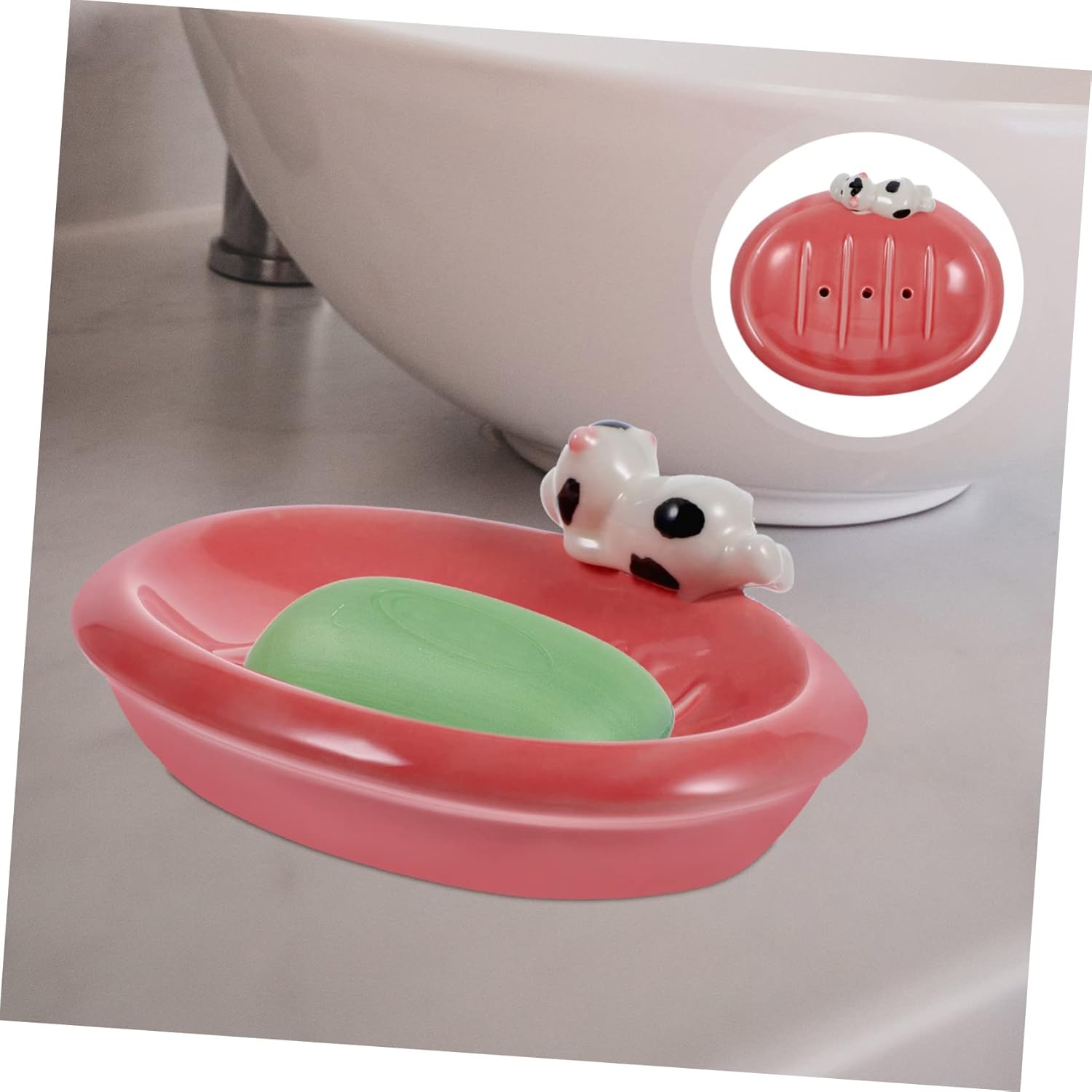 Cute Ceramic Soap Holder for Bathroom Kitchen