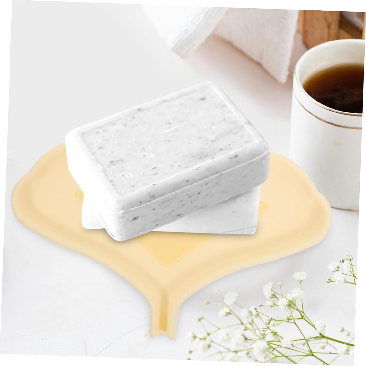 MAGICLULU Silicone Leaf Soap Holder Self Draining