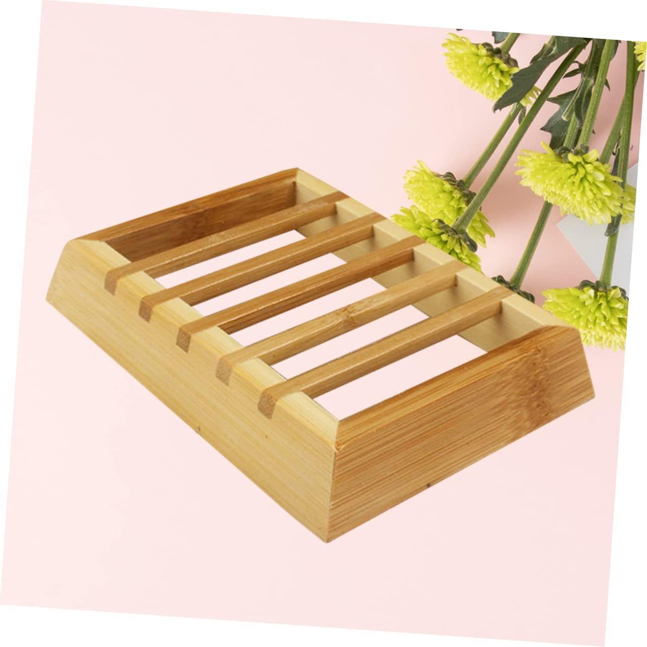 Natural Wooden Soap Dish Tray Holder Organizer Rack