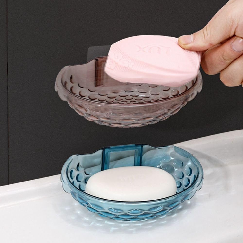 Wall Mounted Soap Holder with Wall Hook - Grey
