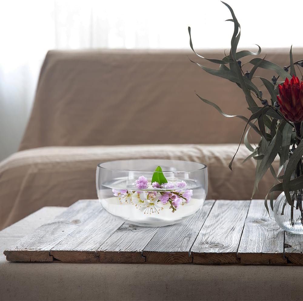 Serene Spaces Living Clear Glass Bowl 6 x 3