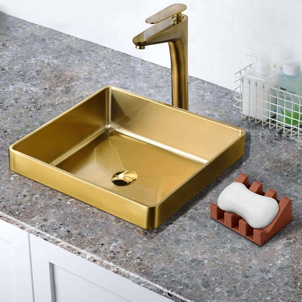 Silicone Soap Dish with Self Draining Waterfall Design