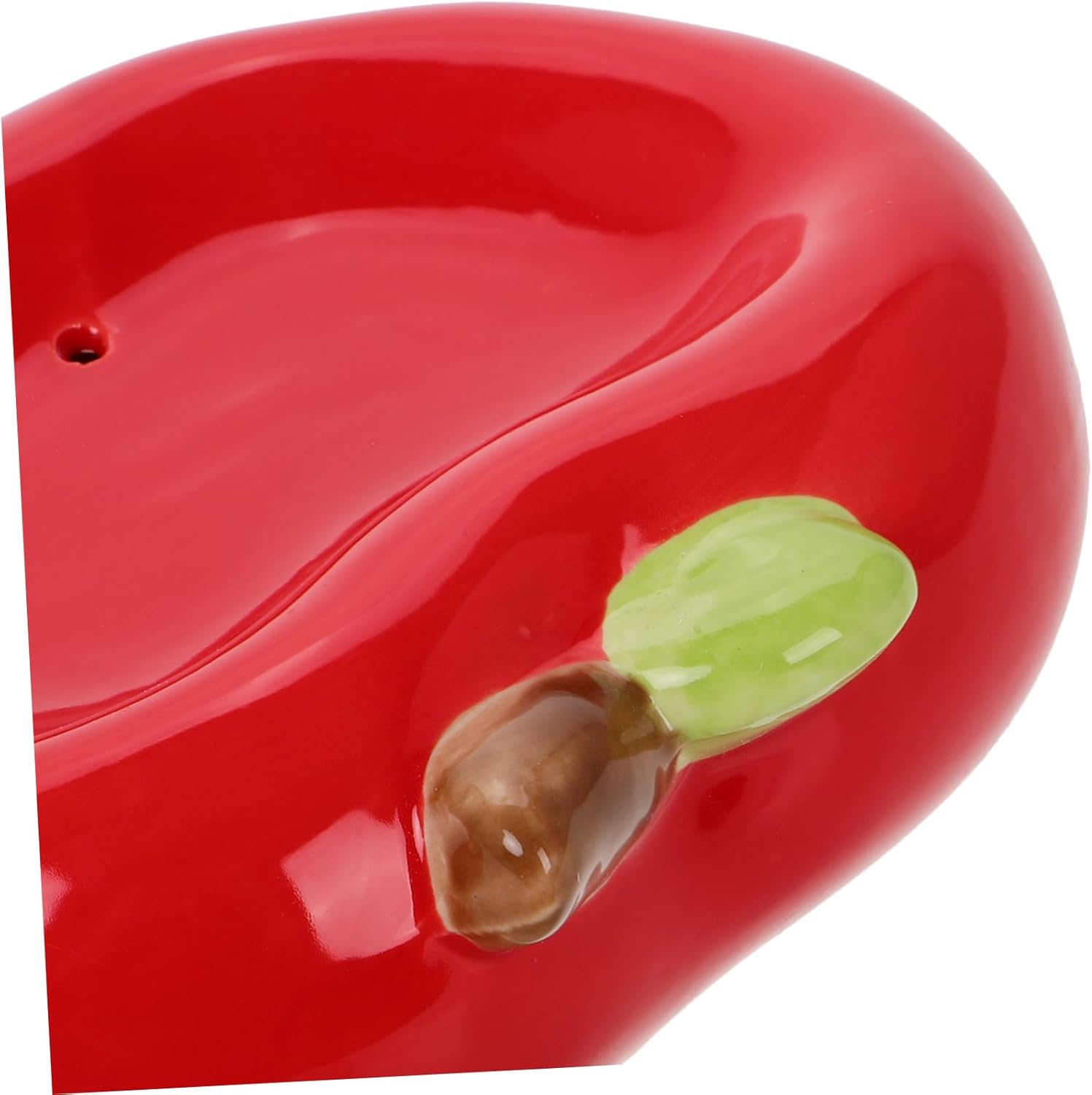 Alipis Apple Shaped Ceramic Soap Tray with Drainage Hole 1