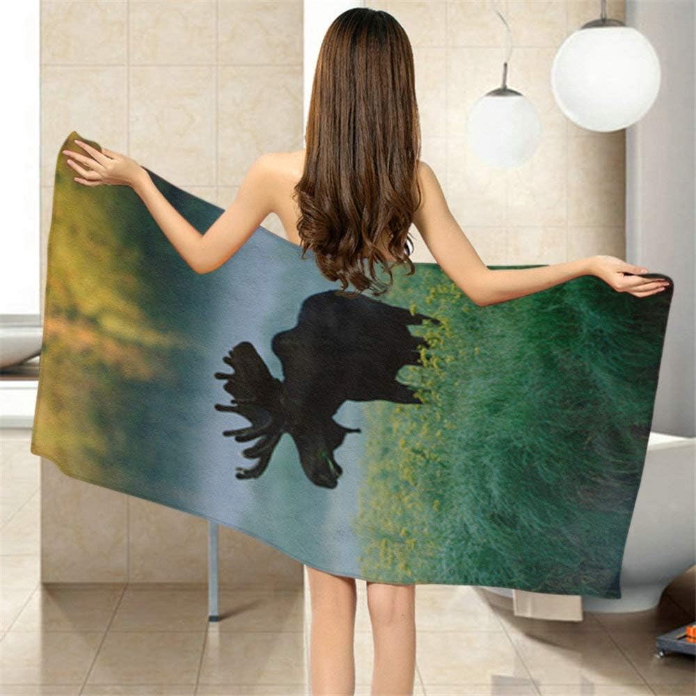 Moslion Soft Bath Towel 64x32 Inches for Home Beach Camping