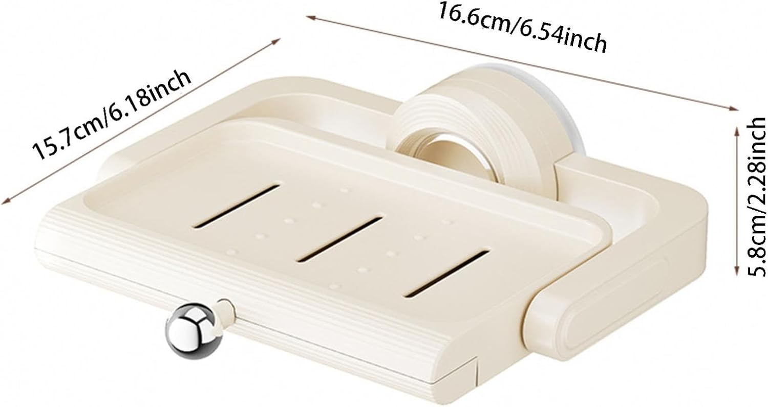 360 Rotatable Suction Cup Soap Holder - Beige