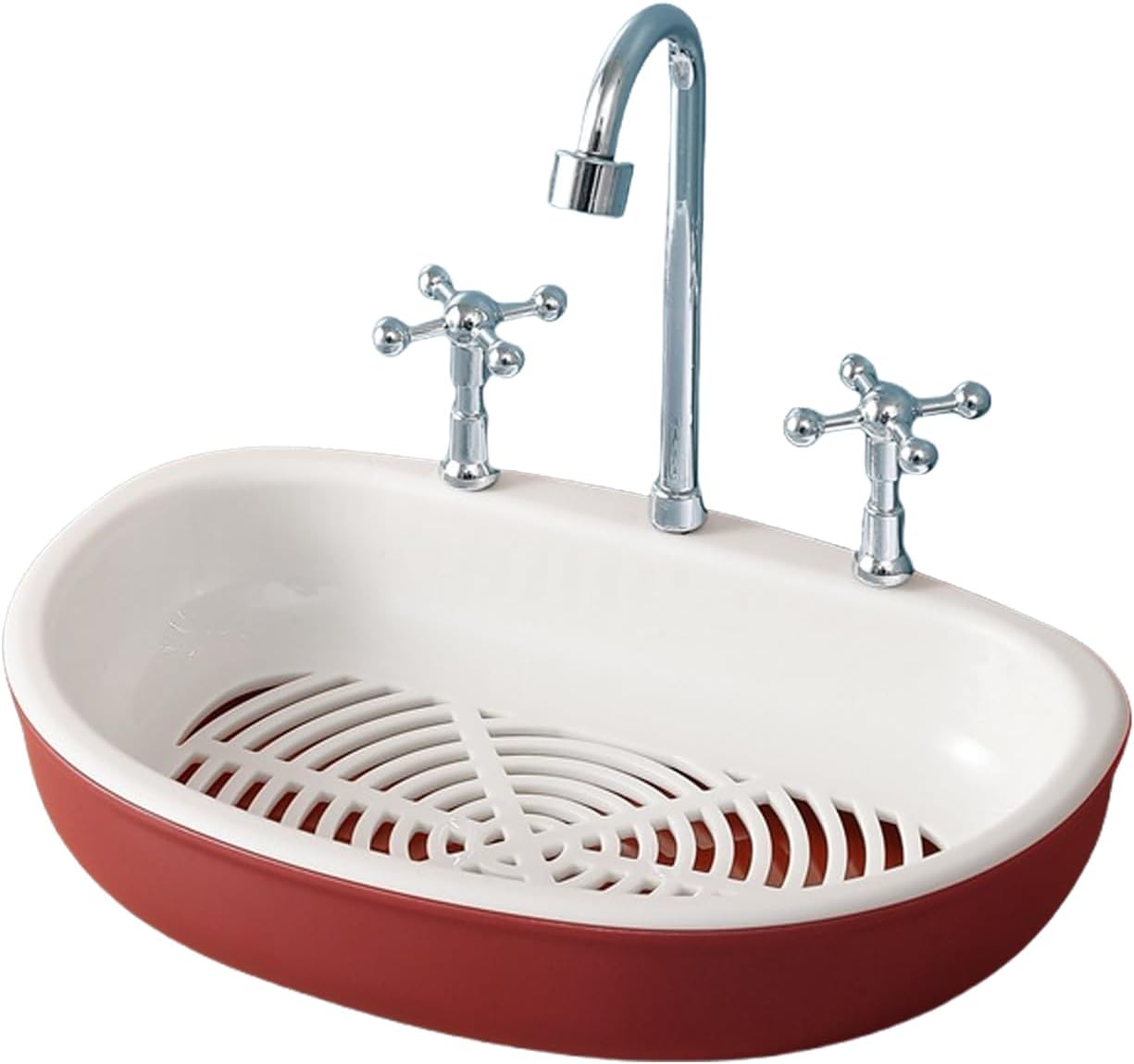 Foumiyfa 1pc Suction Cup Soap Dish - Durable Draining WhiteRed