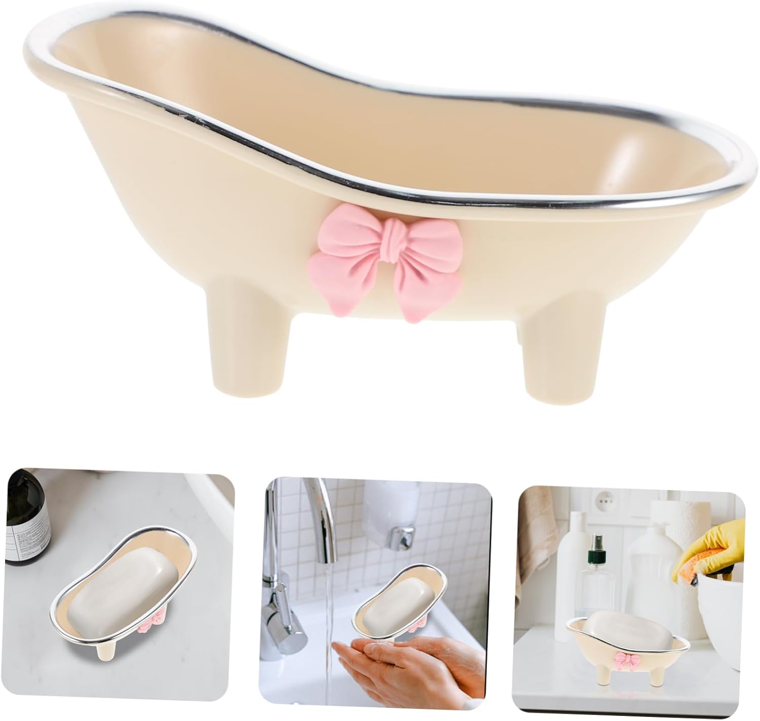 Hemobllo Bathtub Shape Soap Dish Decorative Holder