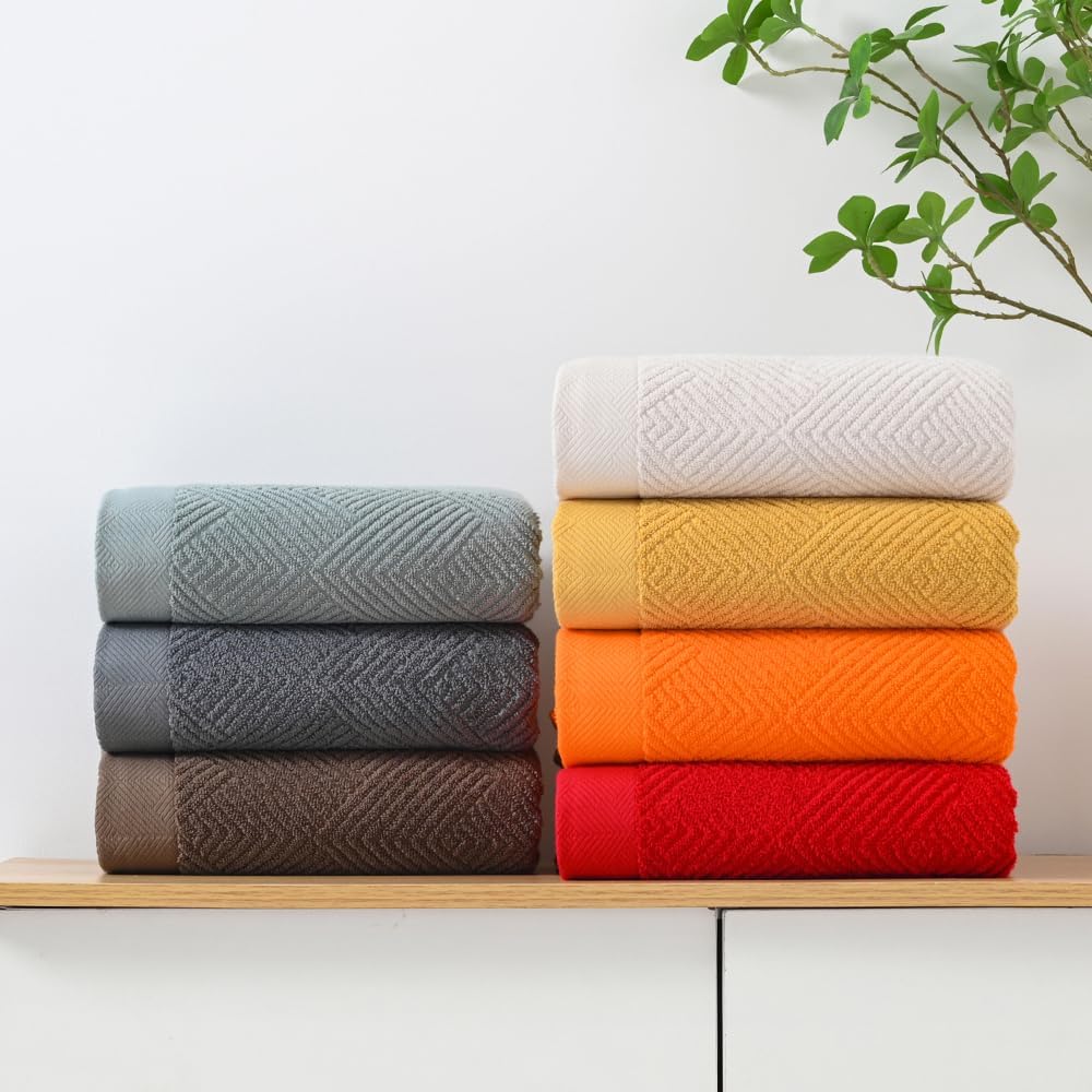 Sense Gnosis Yellow Striped Bath Towels Set of 2