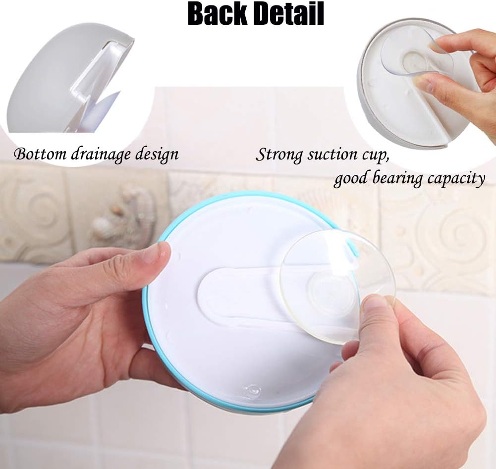 Nailless Shower Soap Holder with Suction Cup Ball-Shaped Design