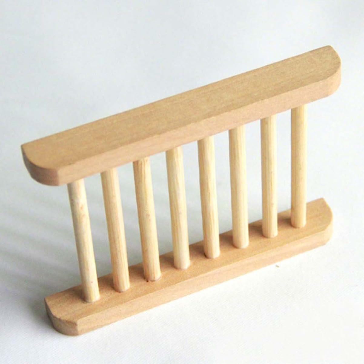 JECOMPRIS 2pcs Natural Wood Soap Tray Holder
