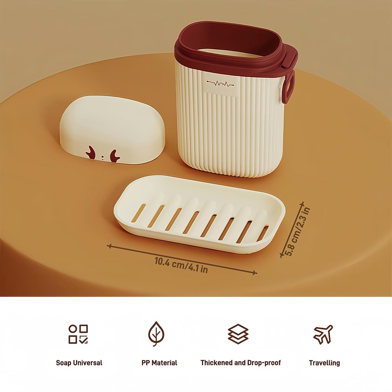 Leakproof Travel Soap Case with Lid - Portable Bar Soap Holder
