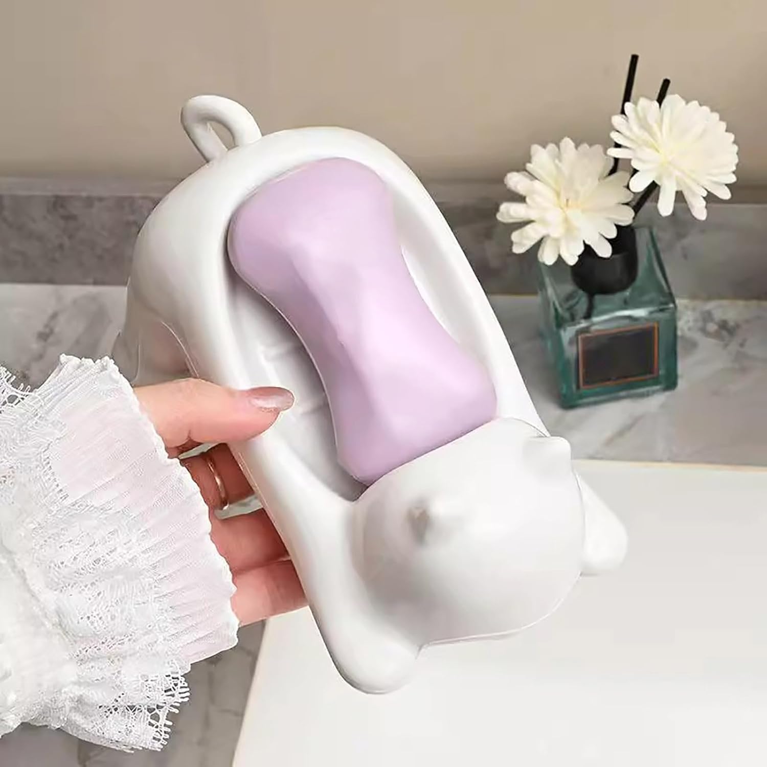 Cute Cat Shape Soap Bar Holder for Shower 1