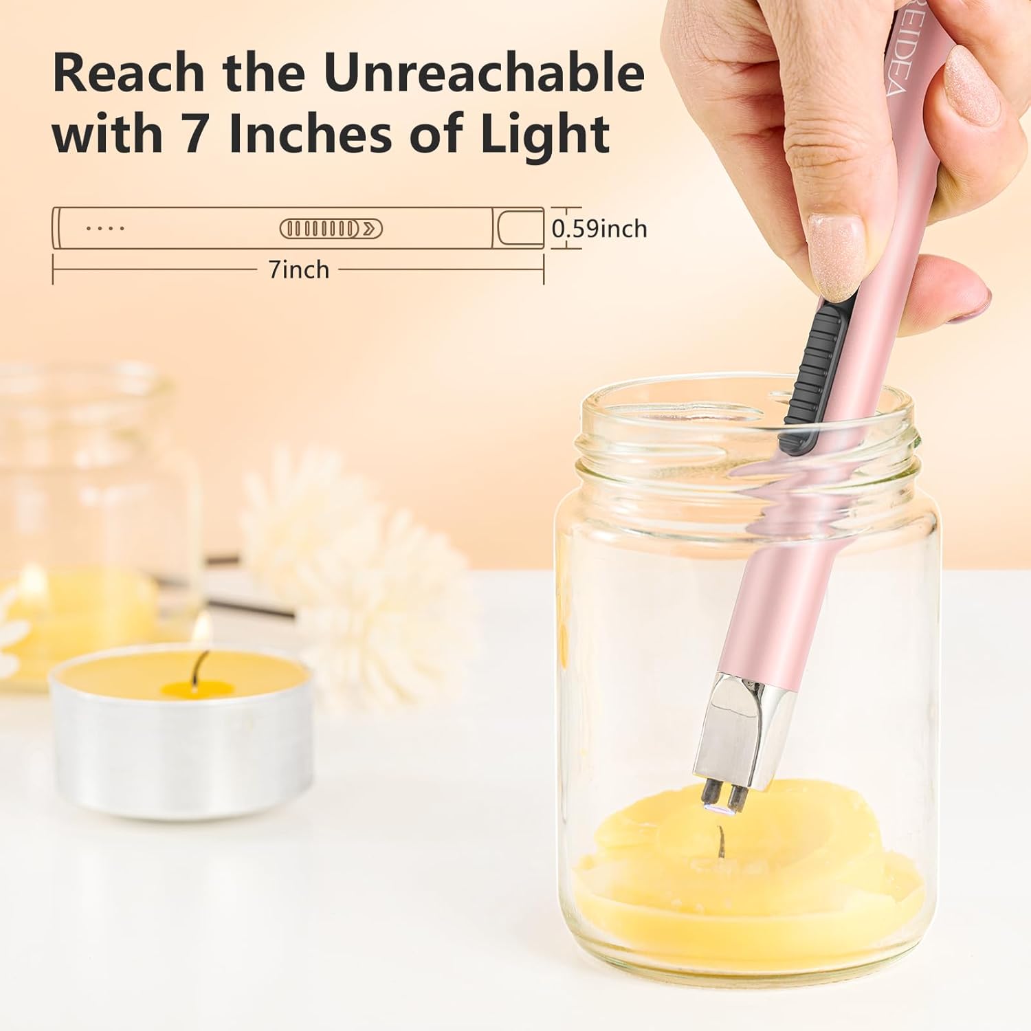 REIDEA S4 Pro Flameless Windproof Electric Lighter with LED Indicator