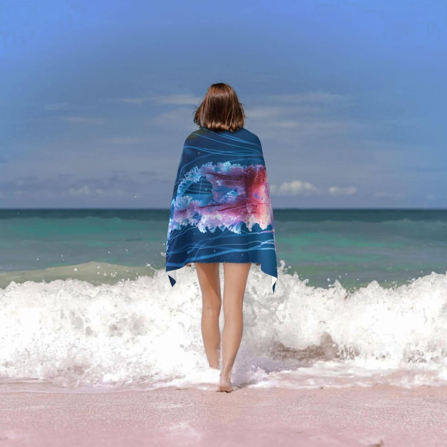 VANZEV Jellyfish Beach Towel - Quick Dry Microfiber