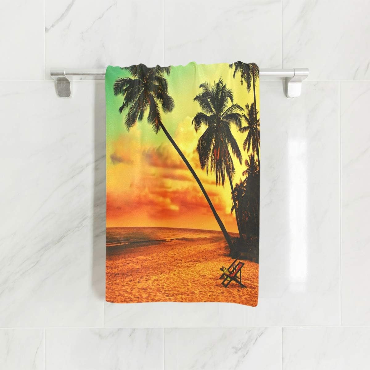 ALAZA Palm Tree Ocean Beach Sunset Tropical Soft Bath Towel