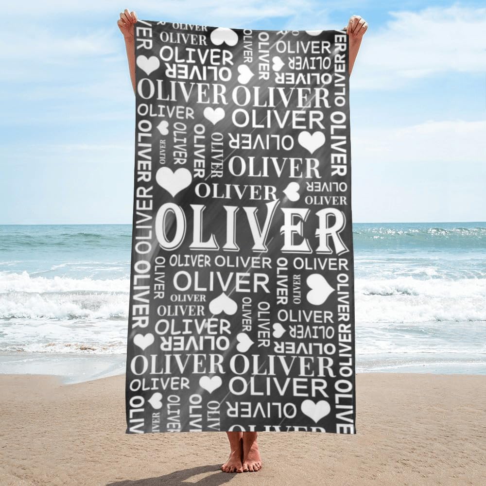 Custom Name Beach Towel - Personalized for Kids and Adults