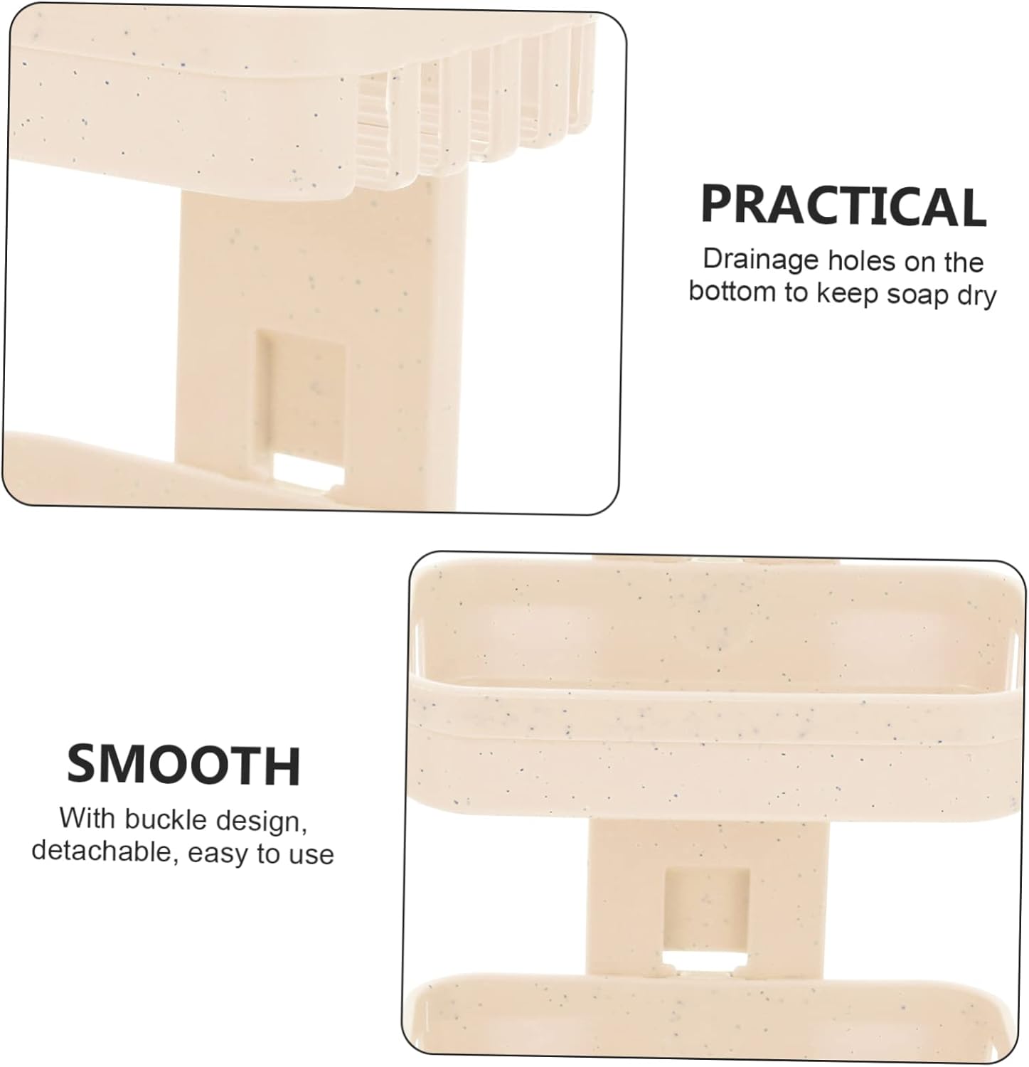 Happyyami Double Layer Wall Mount Soap Holder