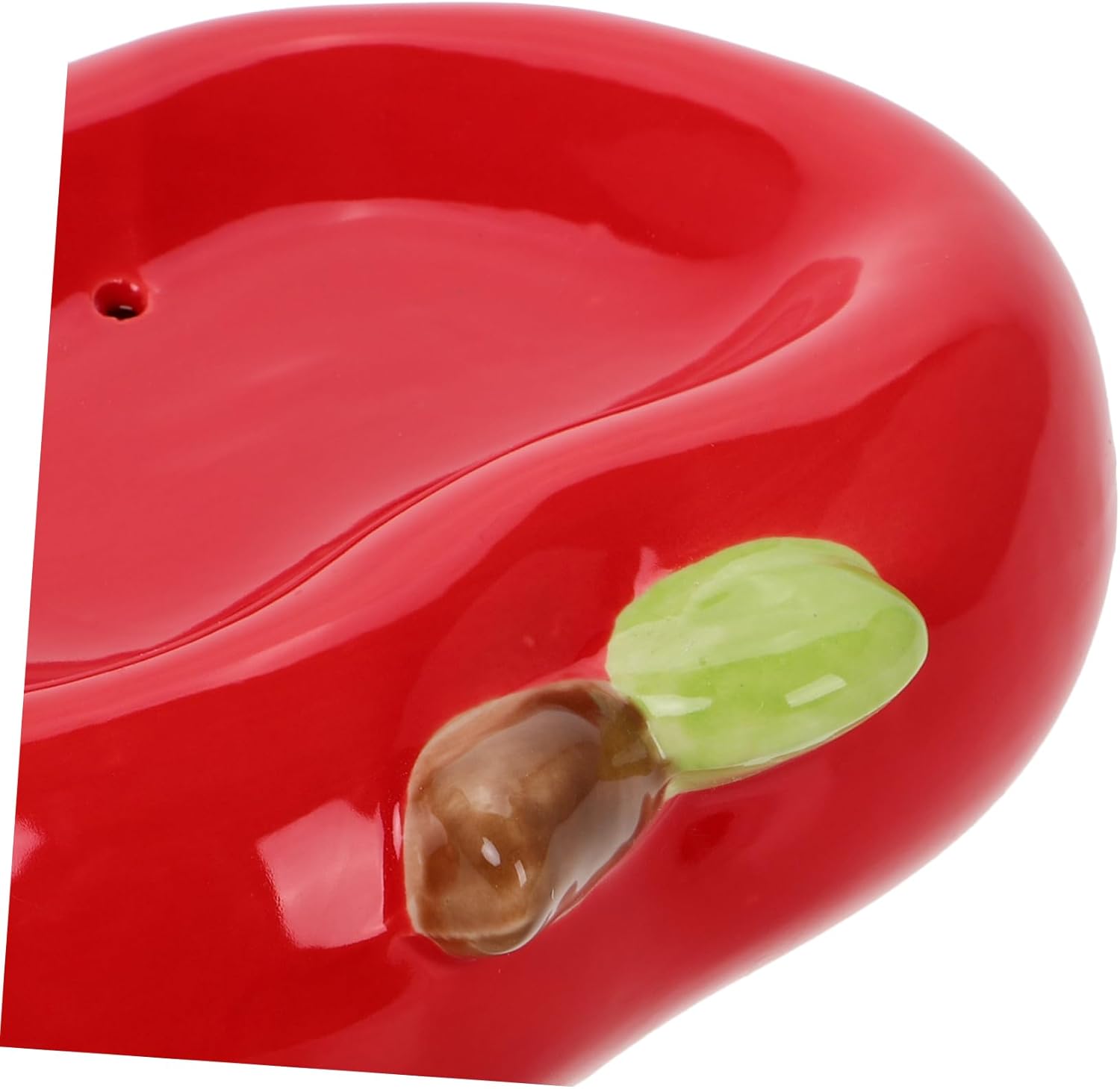 ABOOFAN Apple Ceramic Soap Dish with Drainage 1