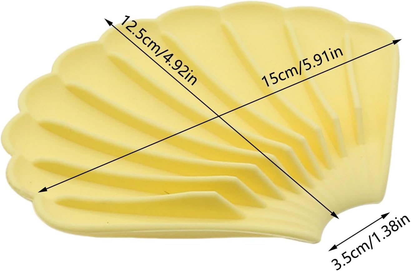 2PCS Drain Silicone Soap Dish Non-Slip Holder