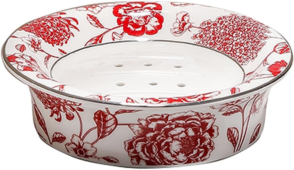 Floral Decorative Soap Dish in Ceramic Style C