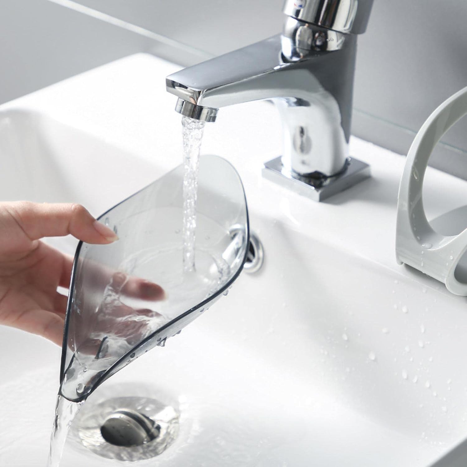 Wangyysad Transparent Blue Soap Holder