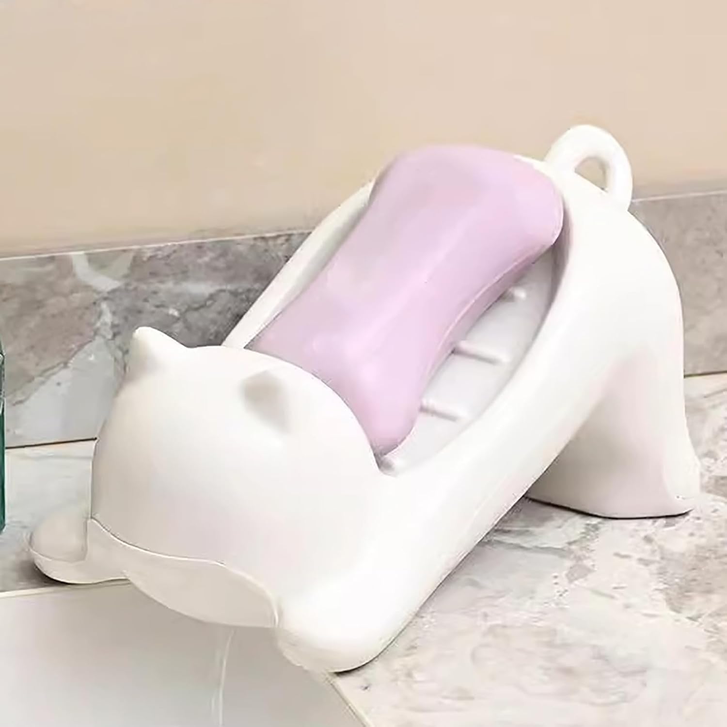 Cute Cat Shape Soap Bar Holder for Shower 1