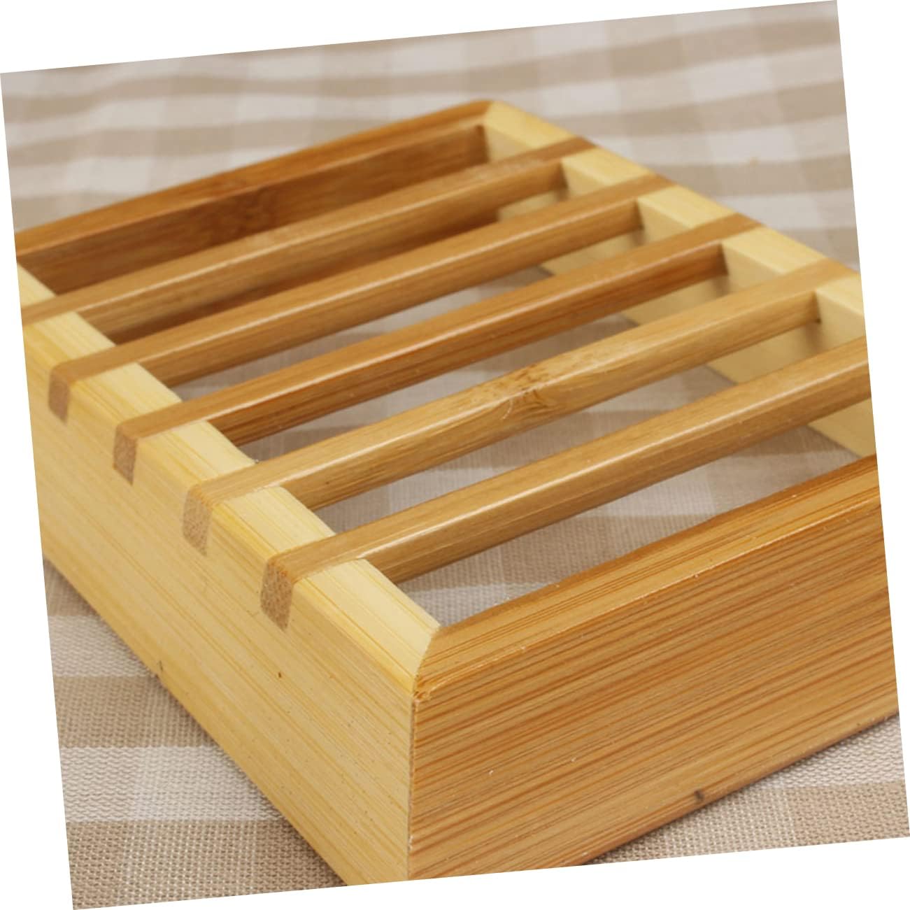 SHOWERORO Wooden Soap Box Organizer with Drainage Tray