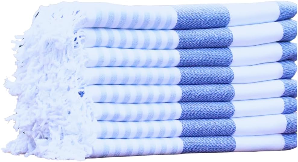 Personalized Blue Beach Towel with Monogram
