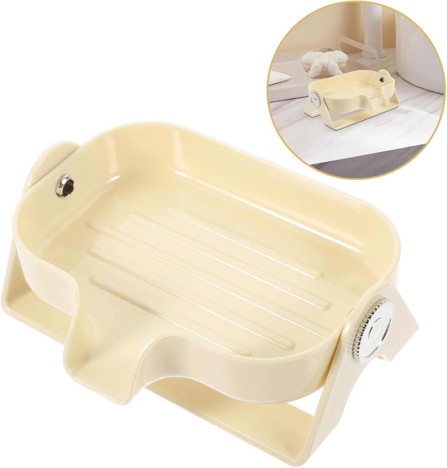 BUGUUYO Self-Draining Soap Dish Holder for Bathroom and Kitchen
