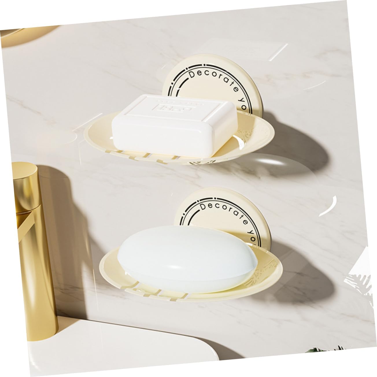 2pcs Wall Mounted Self Adhesive Soap Holder for Bathrooms