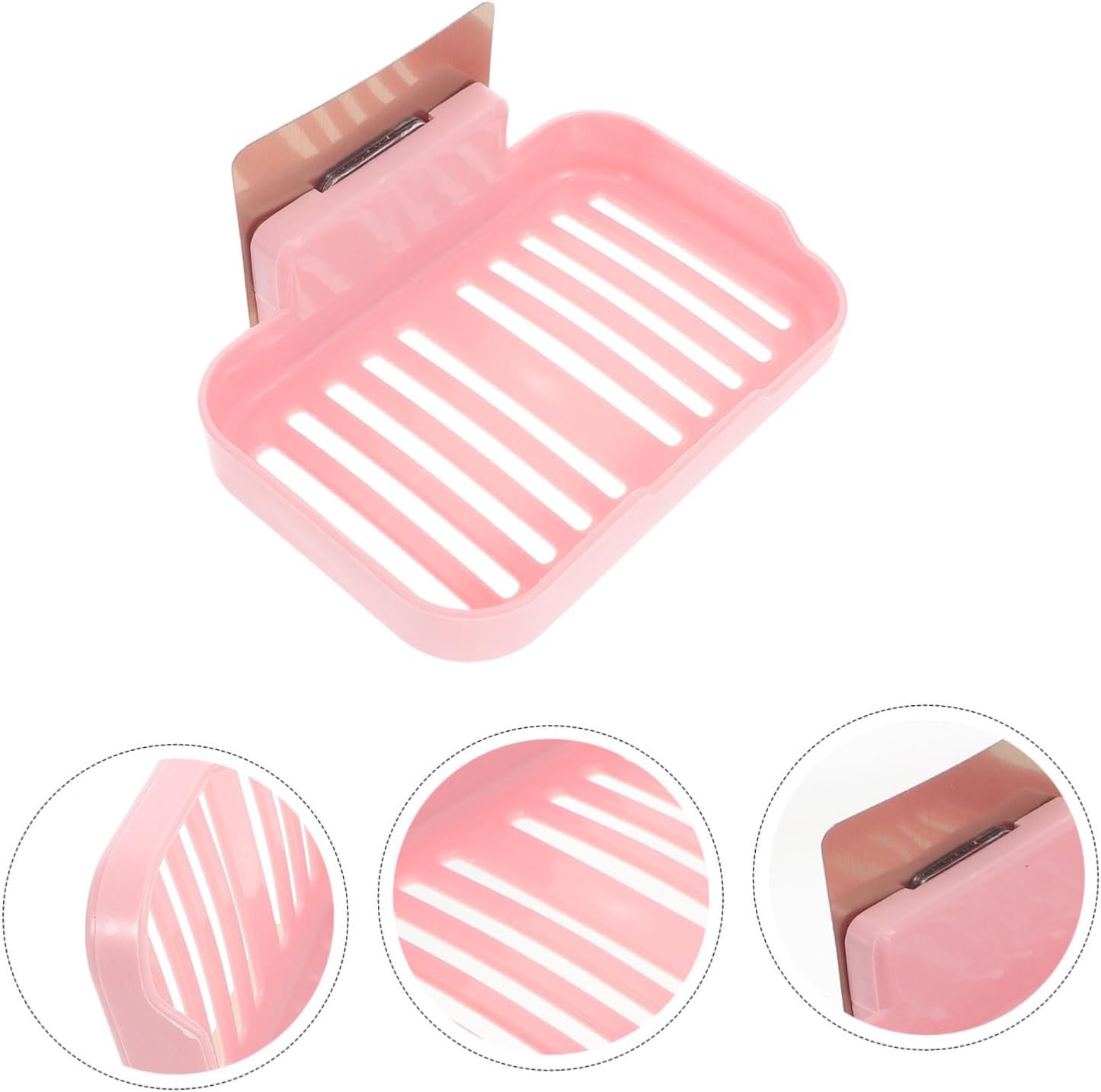 Healifty Wall-Mounted Soap Holder with Adhesive PP Material