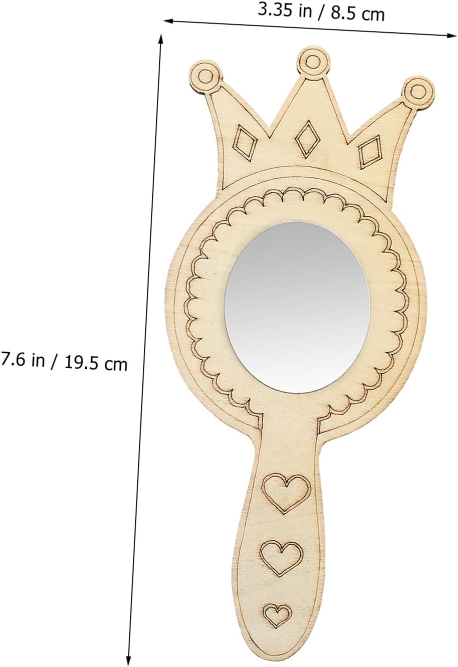 BESPORTBLE Wooden Handmade Mirrors for Boys Girls DIY Craft Set