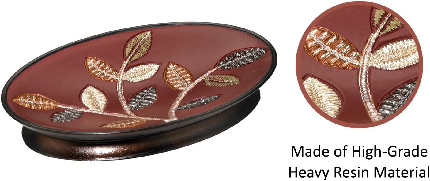 Popular Bath 780130 Aubury Soap Dish Burgundy 1