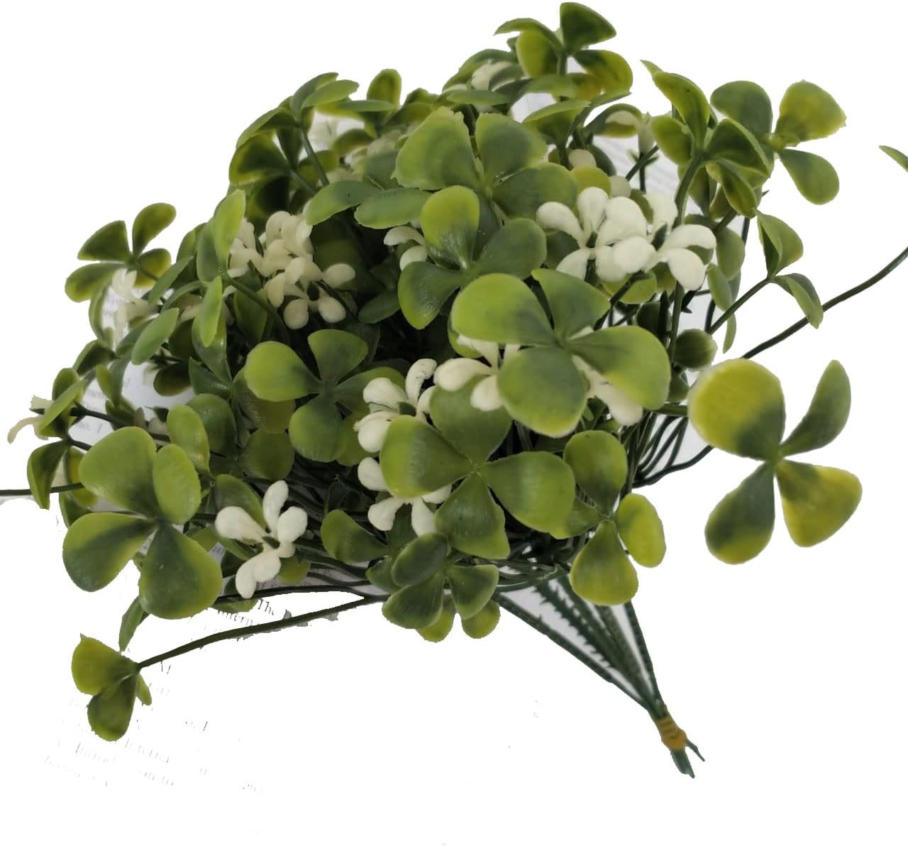 Alipher Artificial Clover Bushes 3PCS White Fake Greenery