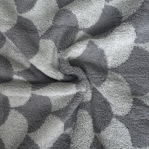 USTIDE Grey Leaf Hand Towels Set 2pcs 134x29inch