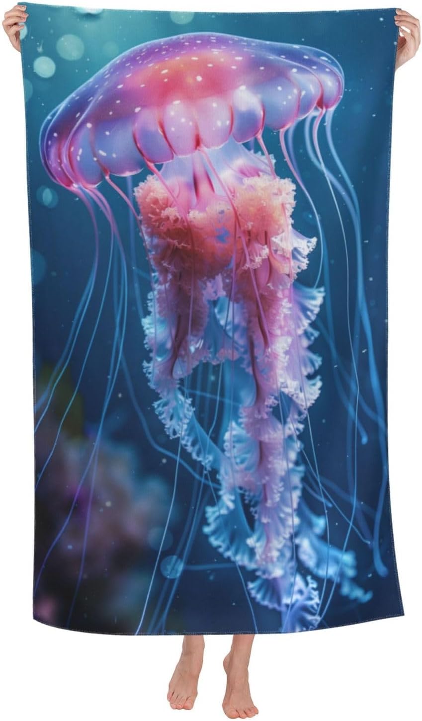 VANZEV Jellyfish Beach Towel - Quick Dry Microfiber