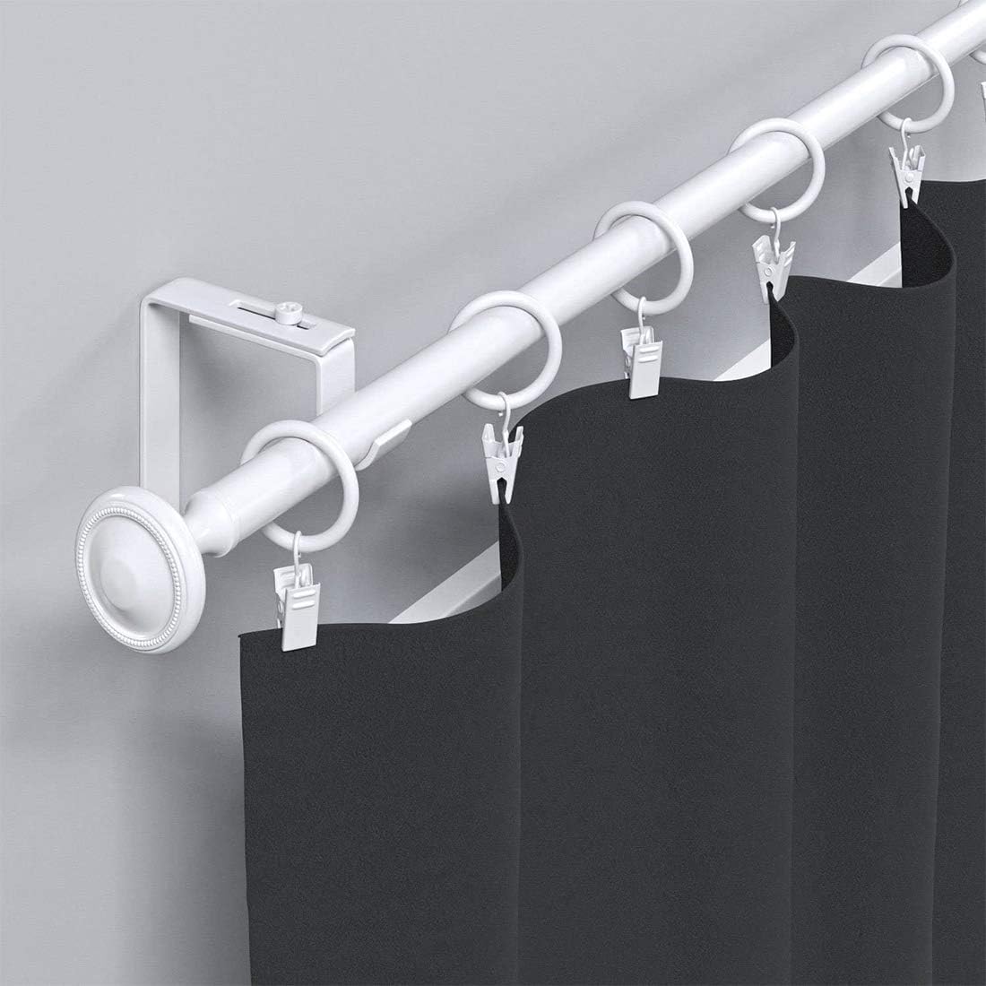 KAIY Set of 14 White Iron Clip Rings for Curtains 1