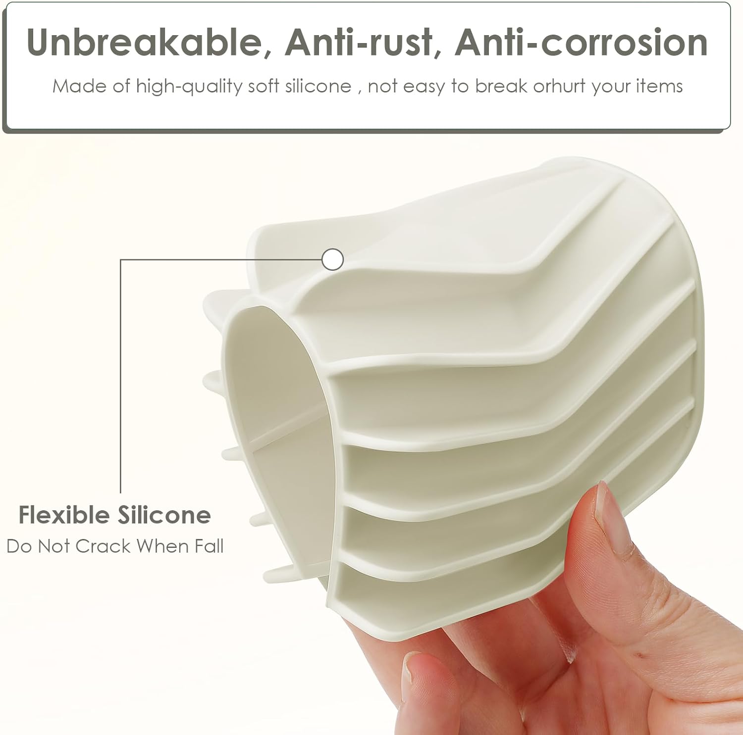 SAISN Silicone Soap Dish for Shower Beige