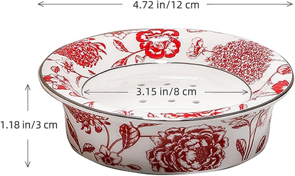 Floral Decorative Soap Dish in Ceramic Style C
