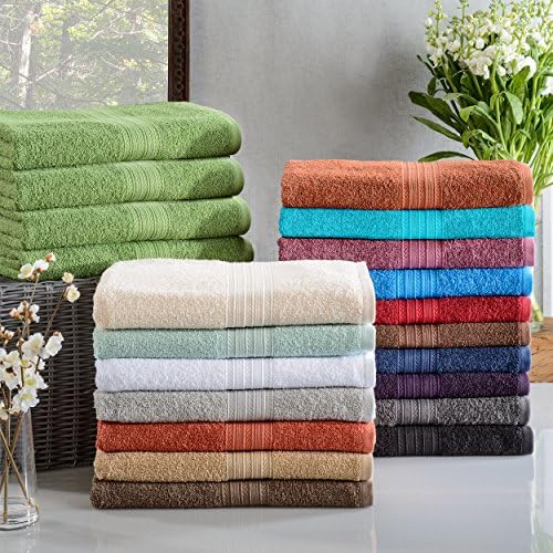 Superior Eco-Friendly Cotton 4-Piece Bath Towel Set - Black