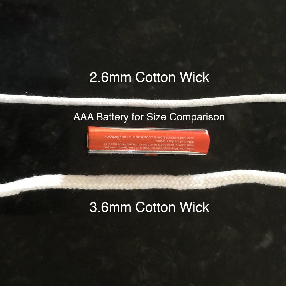 Firefly 5 Ft 26mm Braided Eco Cotton Wick for Oil Lamps