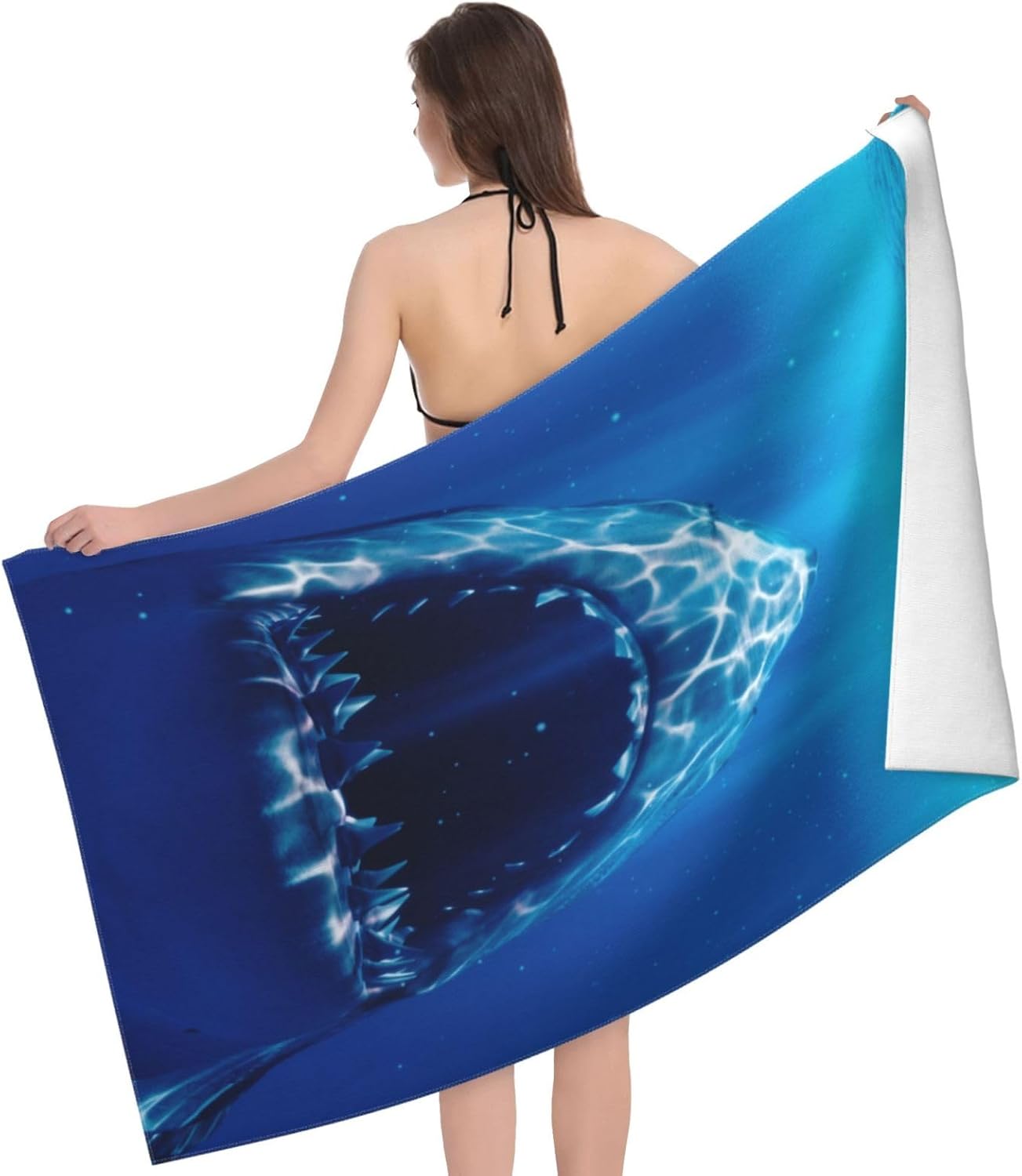 Ti Caldi Horror Shark Beach Towel Quick Dry Microfiber