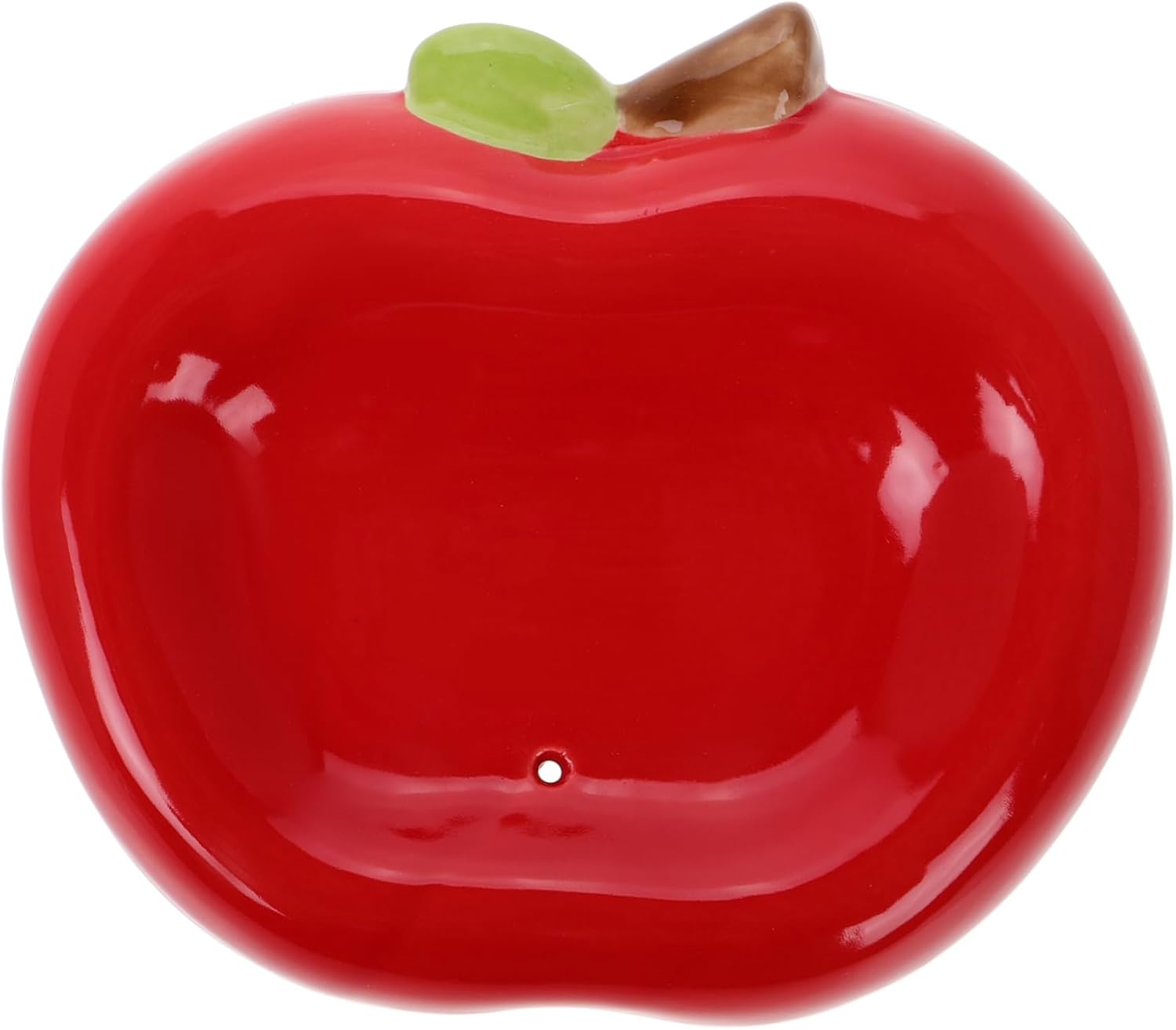 Apple Shaped Ceramic Soap Dish with Drainage Hole