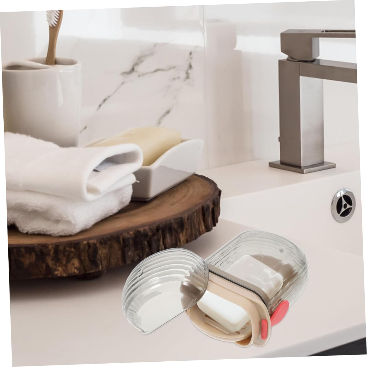 Portable Travel Soap Box with Drainage and Sealed Lid