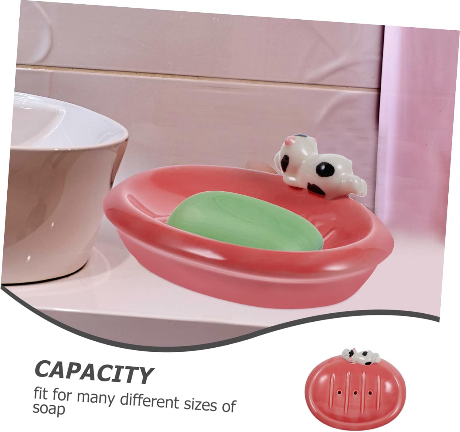 LIFKOME Ceramic Soap Dish for Shower and Bathroom Use 1