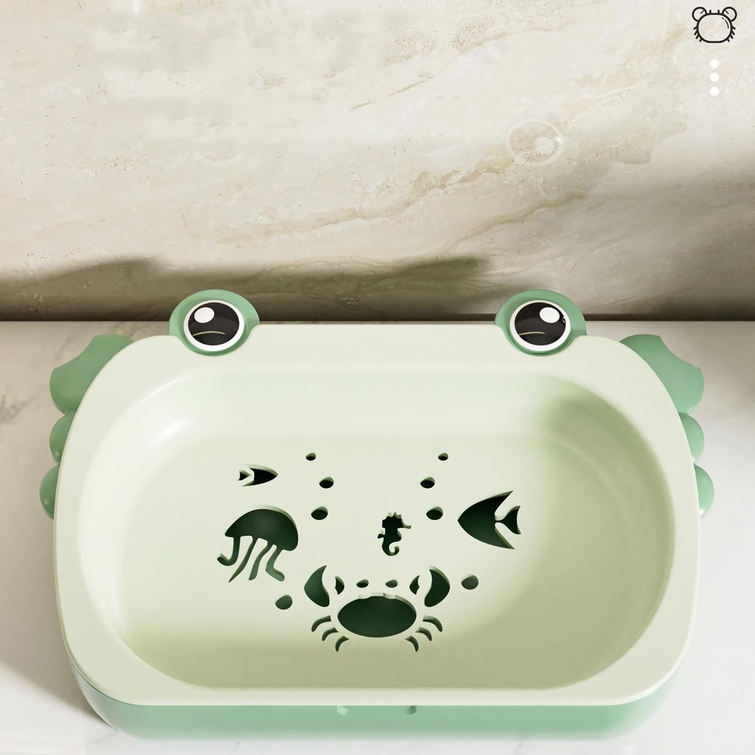 Ocean Crab Soap Dish with Double-Layer Drain Red